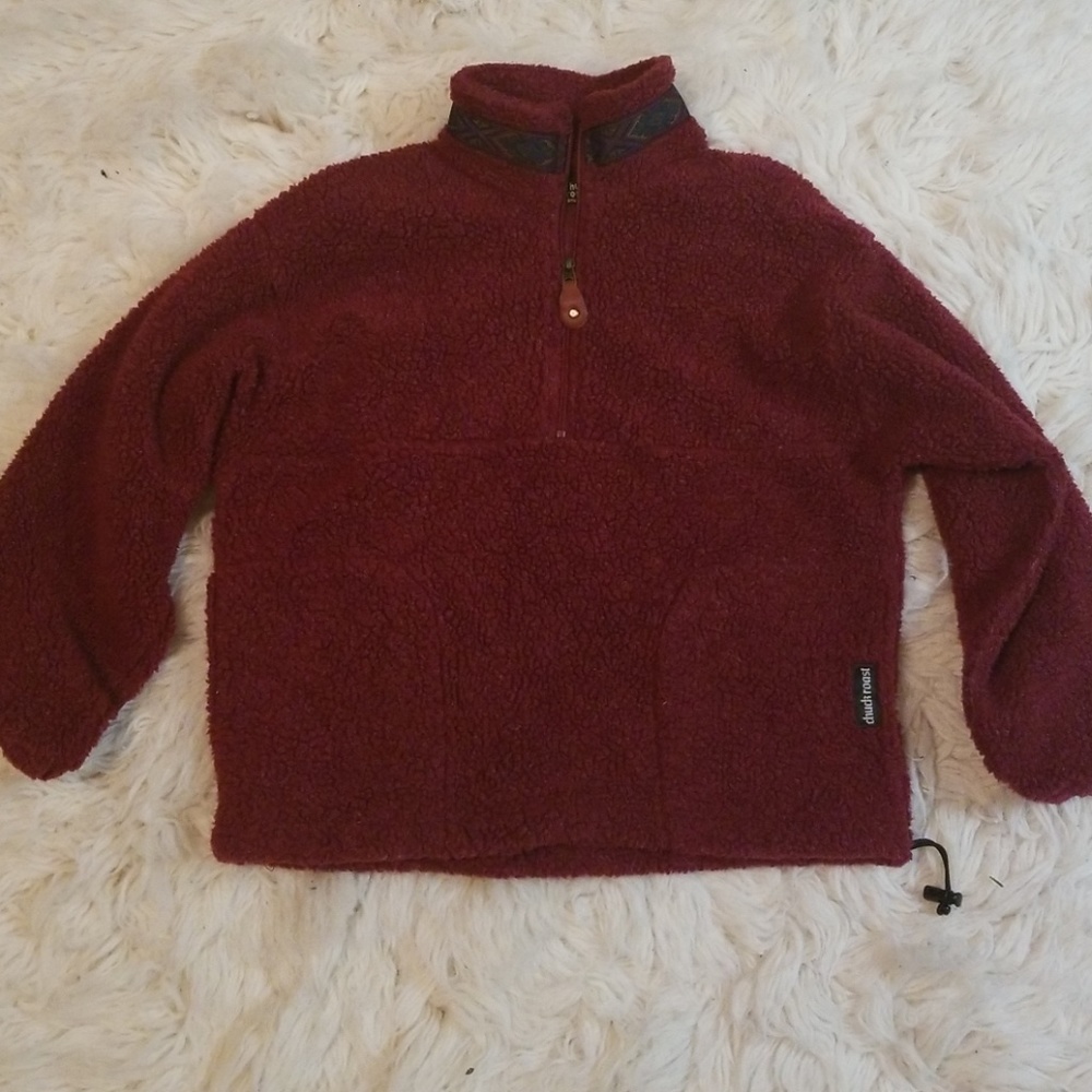 Maroon Sherpa Fleece Jacket